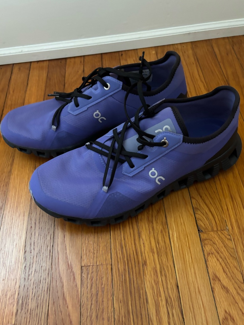 On Running Men's Athletic Shoes in Purple with Black Accents
